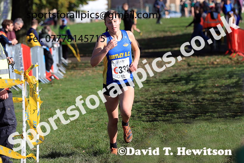 Girls under-15s, 2024 Northern Cross Country Relays, Graves Park, Sheffield.   Photo: David T. Hewitson/Sports for All Pics